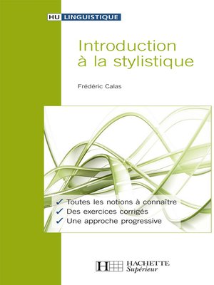 cover image of Introduction à la stylistique--Ebook epub
